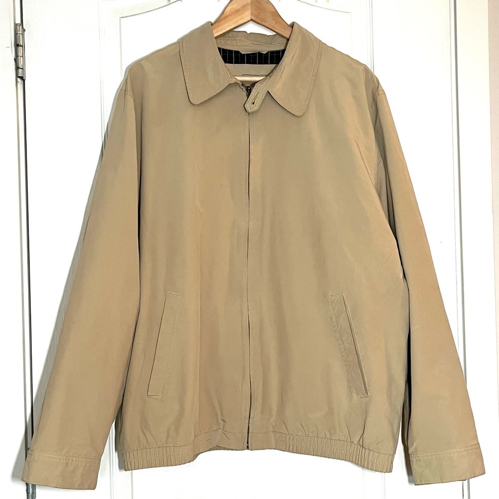 L.L. Bean Men's Size L Khaki Warm-Up Harrington Bomber Style, Classic, Preppy